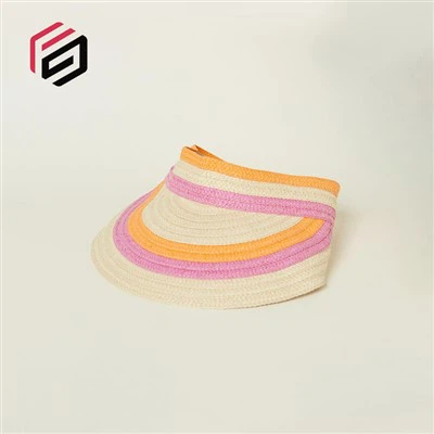 Colorful Wide Brim Straw Visor