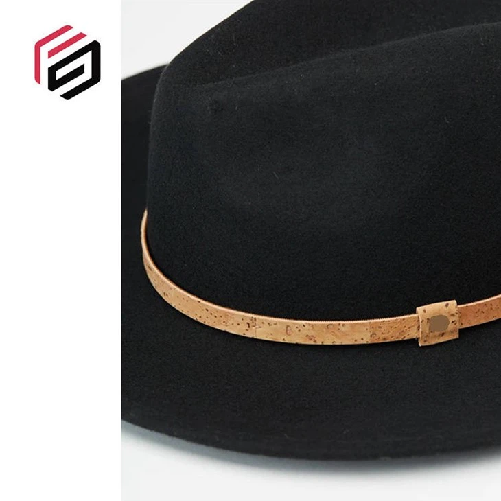 Wool Felt Hat With Leather Hat Band